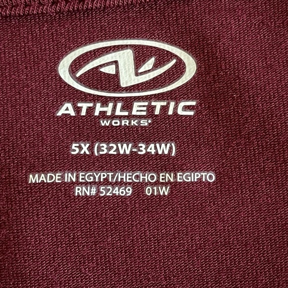 Athletic Works Tank size 5X in burgundy NWT sleeveless workout summer hot layer - Picture 3 of 16